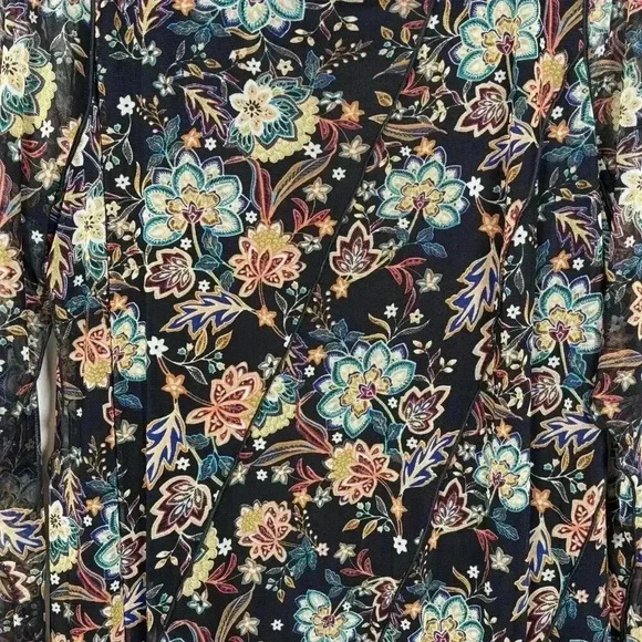 NWT Connected Apparel Chiffon Long Sleeve‎ Floral Midi Shift Dress Size 20W - Picture 3 of 6